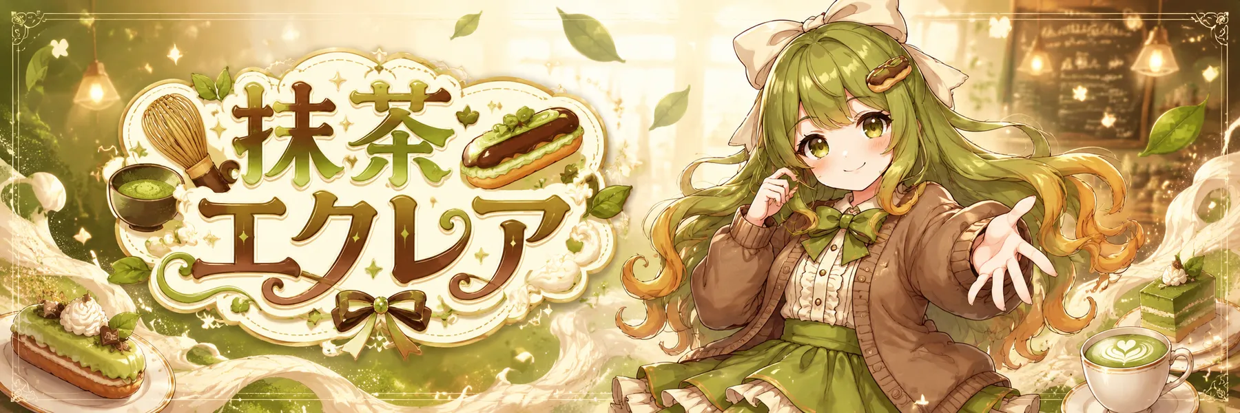 抹茶エクレアのヒーローバナー